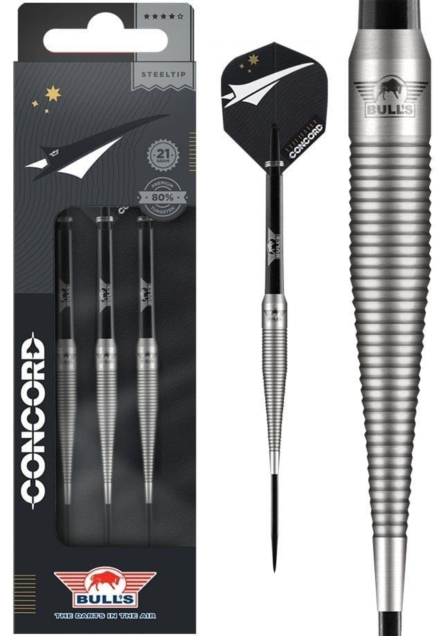BULL'S (Bulls NL) - CONCORD - STEEL TIP DARTS - 80% - 22g/23g/25g