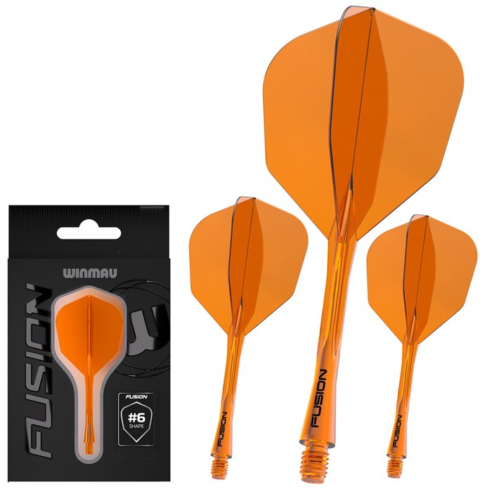 WINMAU - WINMAU FUSION - ORANGE - SMALL No.6 - INTEGRATED FLIGHTS - ORANGE