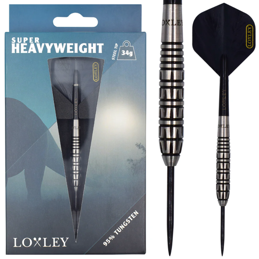 LOXLEY - SUPER HEAVYWEIGHT - RYAN SEARLE - STEEL TIP DARTS - 90% - 34g
