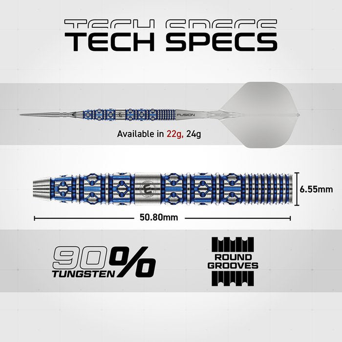 WINMAU - LUNARIS - TAPERED - WINMAU SWITCH POINT DARTS - 90% - 22g/24g