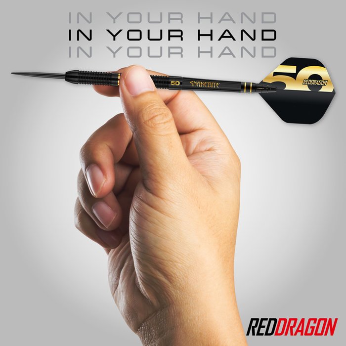 RED DRAGON - PETER WRIGHT  - 50 YEAR ANNIVERSAR - STEEL TIP DARTS - 90% - 21g
