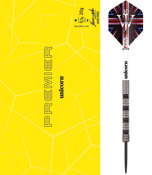 UNICORN - JAMES WADE - PREMIER - STEEL TIP DARTS - 90% - 20g/21g/22g/23g/24g