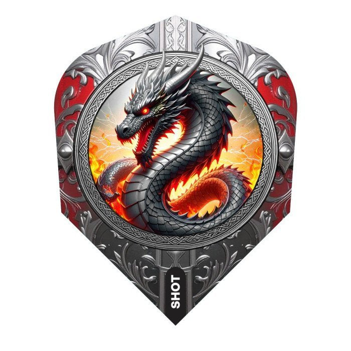 SHOT - FUTURE KNIGHTS - THE DRAGON - DART FLIGHTS - SMALL (No.6) - 100 MICRON