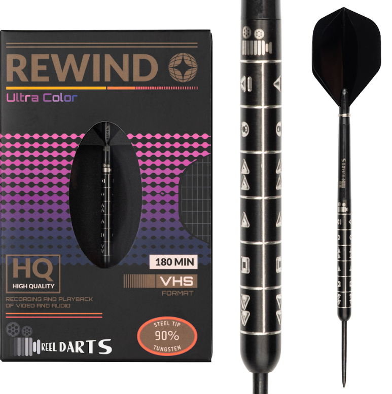 REEL DARTS - REWIND - STEEL TIP DARTS - 90% - 22g/24g