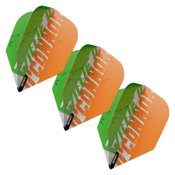 SHOT - WILLIE O'CONNOR - DART FLIGHTS - SMALL (No.6) - 100 MICRON
