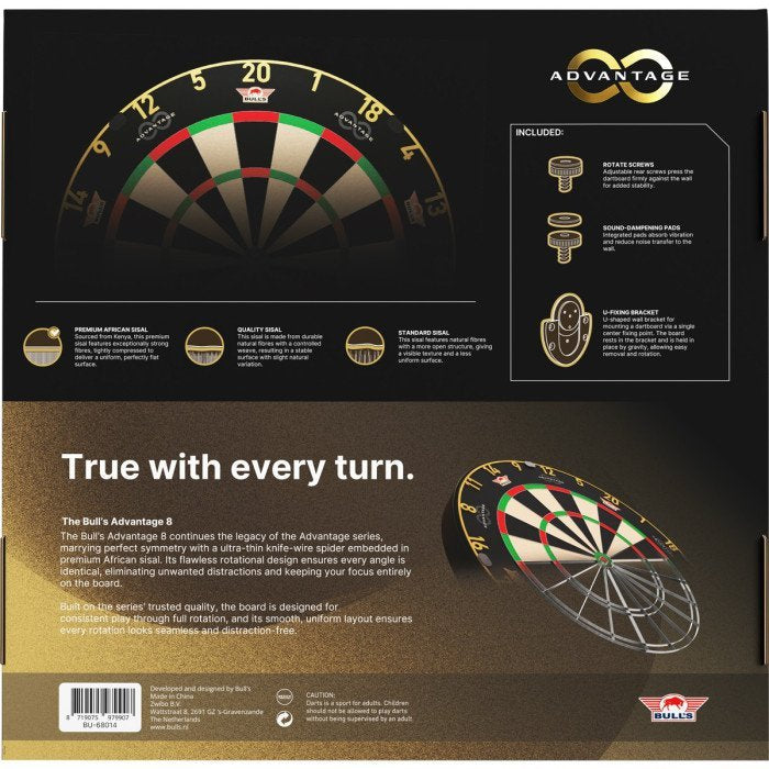 BULL'S NL - ADVANTAGE 8 - PROFESSIONAL DARTBOARD