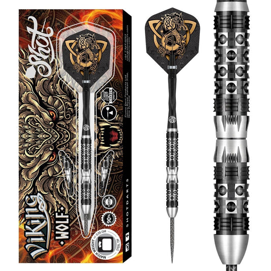 SHOT - VIKING - WOLF - STEEL TIP DARTS - 90% - 23g/24g/25g