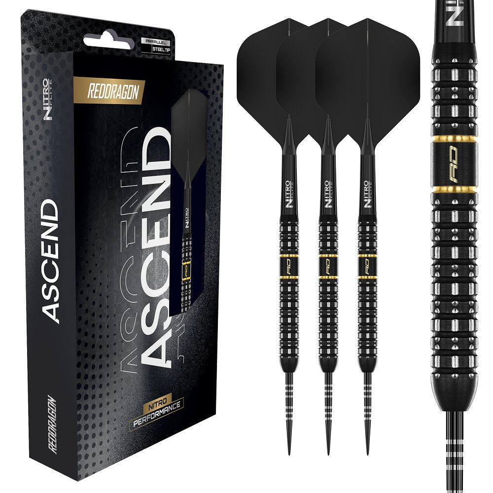 RED DRAGON - ASCEND - PARALLEL - STEEL TIP DARTS - 90% - 22g/23g/24g