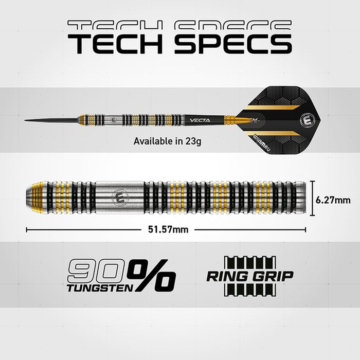 WINMAU - NICOLAI BADO - TEAM 360 - STEEL TIP DARTS - 90% - 23g