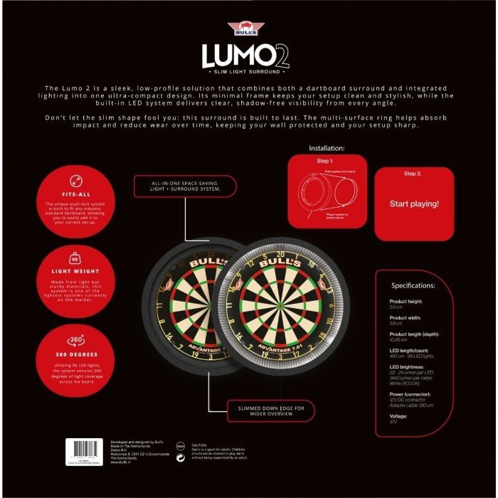 BULL'S - LUMO 2 - LED LIGHTING SYSTEM - NO SURROUND REQUIRED