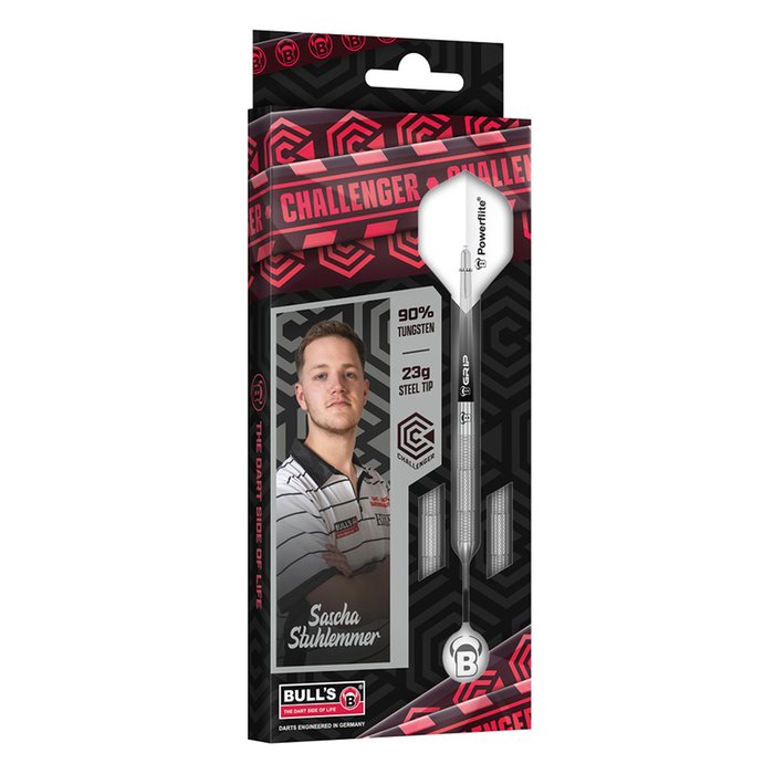 BULL'S - SASCHA STUHLEMMER - CHALLENGER - 90% - STEEL TIP DARTS - 23g