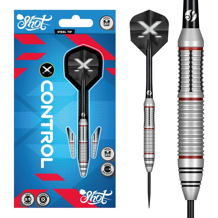 SHOT - X CONTROL - BRASS DARTS  - STANDARD POINTS - 23g