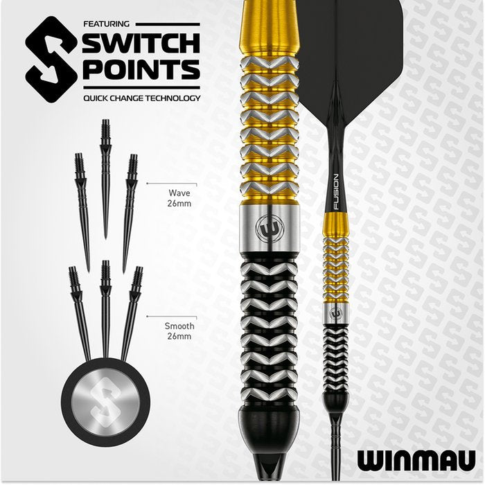 WINMAU - EXION - PARALLEL - WINMAU SWITCH POINT DARTS - 90% - 22g/23g
