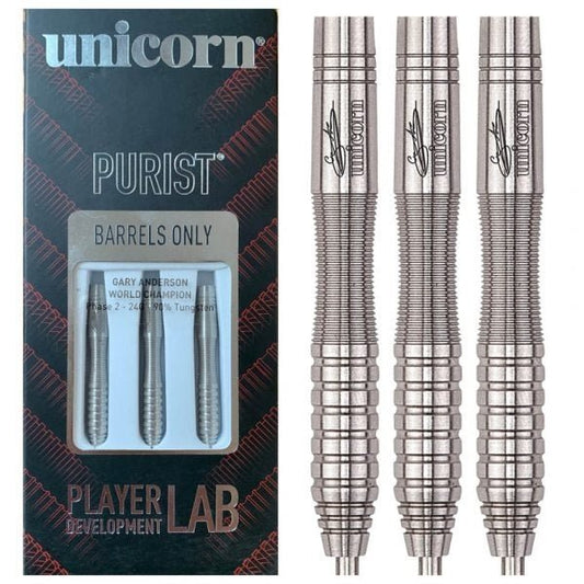 UNICORN - GARY ANDERSON - PURIST - PHASE 2 - STEEL TIP DARTS - 90% - 22g/24g