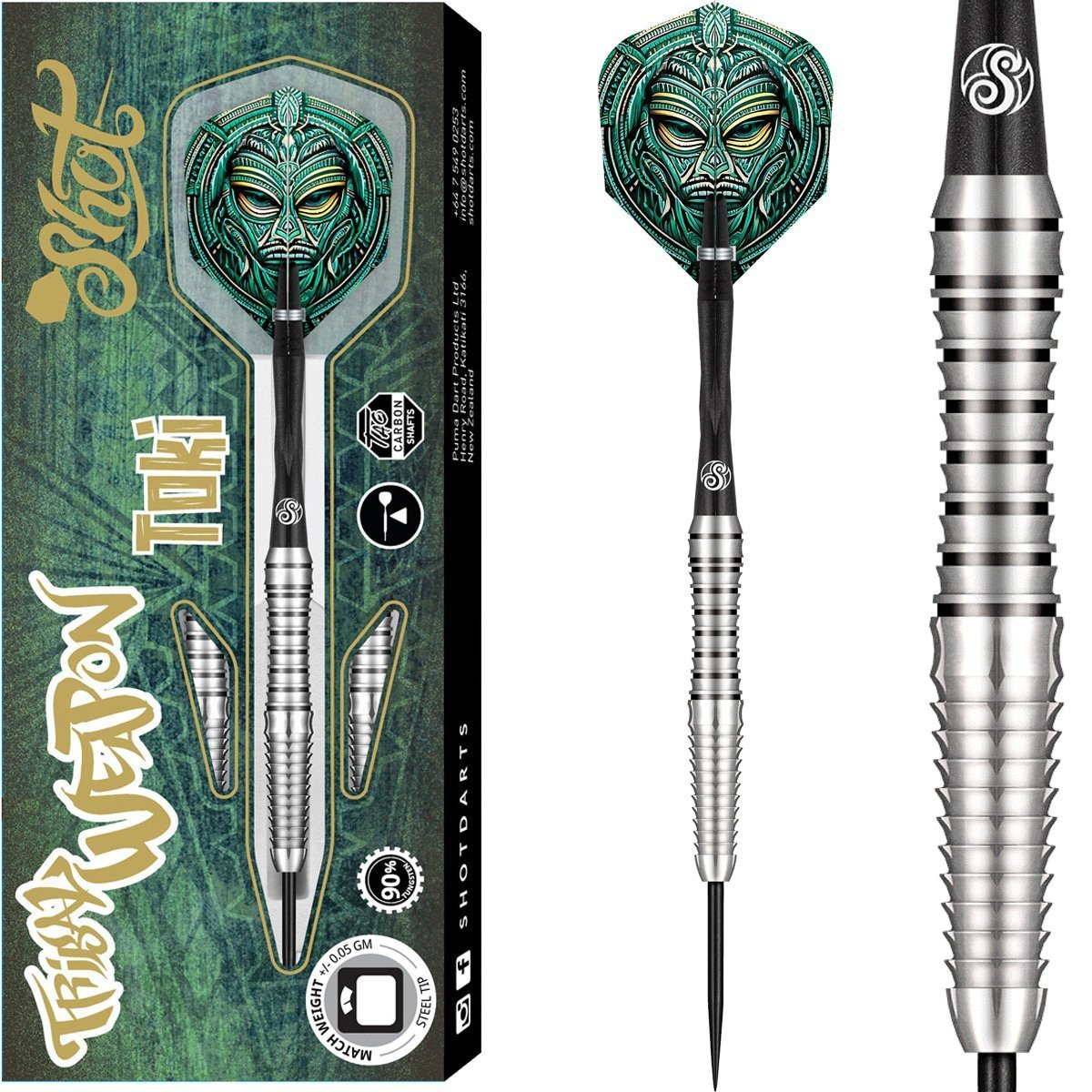 SHOT - TRIBAL WEAPON - TOKI - STEEL TIP DARTS - 90% - 23g/24g/26g /28g