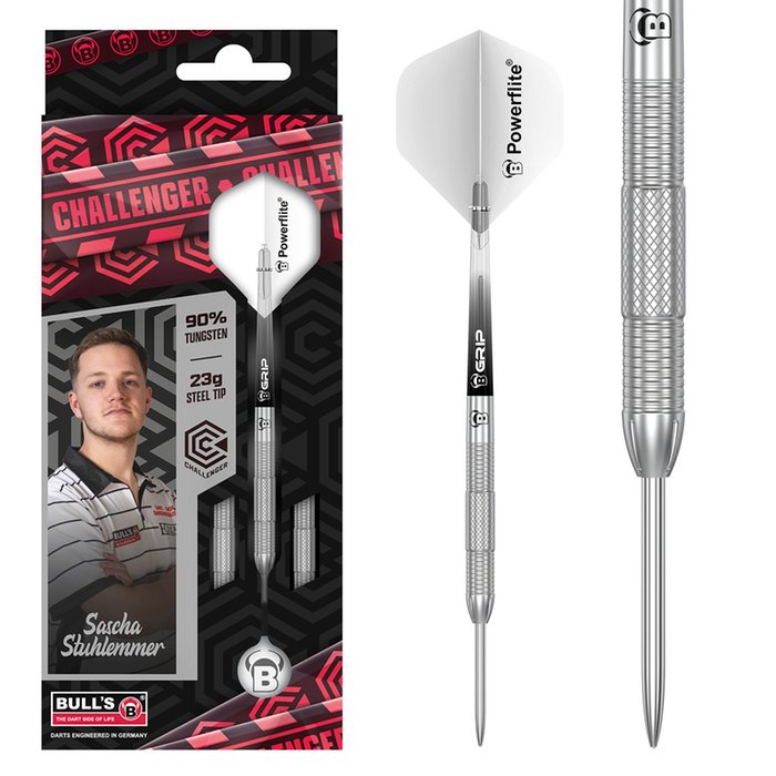 BULL'S - SASCHA STUHLEMMER - CHALLENGER - 90% - STEEL TIP DARTS - 23g