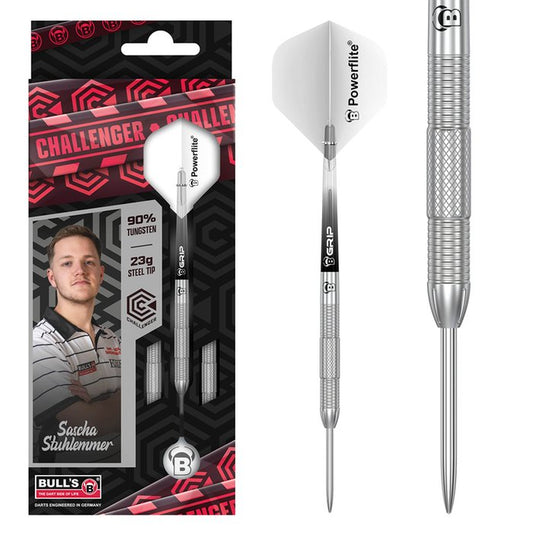 BULL'S - SASCHA STUHLEMMER - CHALLENGER - 90% - STEEL TIP DARTS - 23g