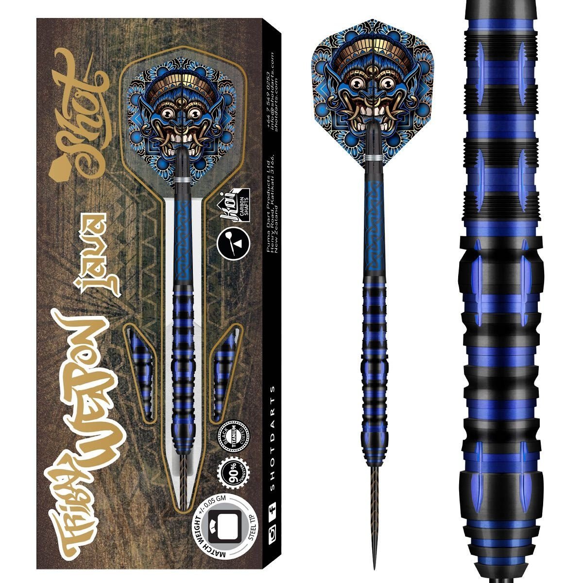 SHOT - TRIBAL WEAPON - JAVA - STEEL TIP DARTS - 90% - 23g/24g/25g/26g