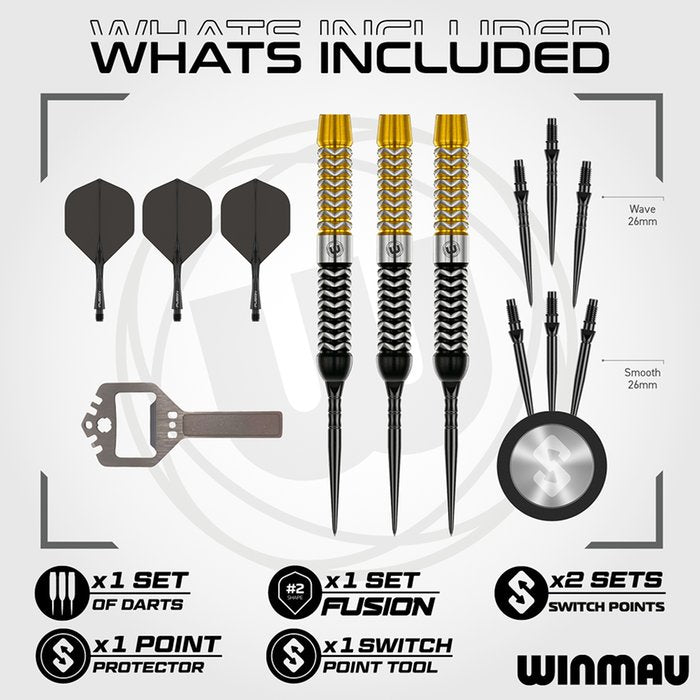 WINMAU - EXION - PARALLEL - WINMAU SWITCH POINT DARTS - 90% - 22g/23g