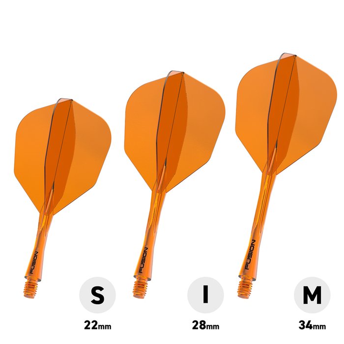 WINMAU - WINMAU FUSION - ORANGE - SMALL No.6 - INTEGRATED FLIGHTS - ORANGE