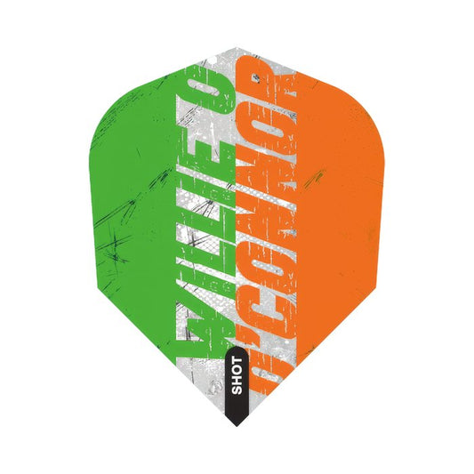 SHOT - WILLIE O'CONNOR - DART FLIGHTS - SMALL (No.6) - 100 MICRON