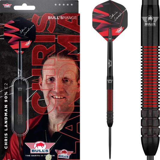 BULL'S (Bulls NL) - CHRIS LANDMAN - E2 - STEEL TIP DARTS - 90% - 21g/23g