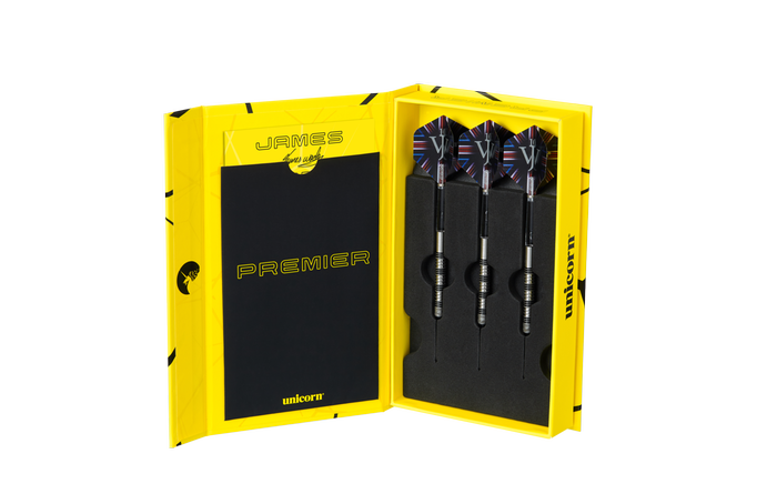 UNICORN - JAMES WADE - PREMIER - STEEL TIP DARTS - 90% - 20g/21g/22g/23g/24g