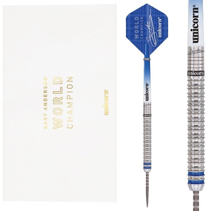 UNICORN - GARY ANDERSON - PHASE 3 - DELUXE - WORLD CHAMPION - STEEL TIP DARTS - 90% - 21g/23g/25g/27g
