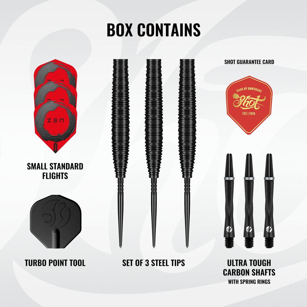 SHOT - ZEN - MISSILE - TURBO POINT DARTS - 90% - 22g/23g/24g