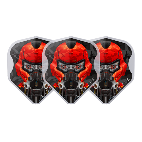 LSTYLE - BERRY VAN PEER - V4 - CLEAR WHITE/RED - TYPE C - PLAYERS SERIES - EZ FLIGHTS - L1 STANDARD No.2