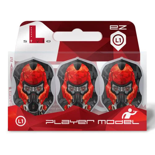 LSTYLE - BERRY VAN PEER - V4 - CLEAR WHITE/RED - TYPE C - PLAYERS SERIES - EZ FLIGHTS - L1 STANDARD No.2