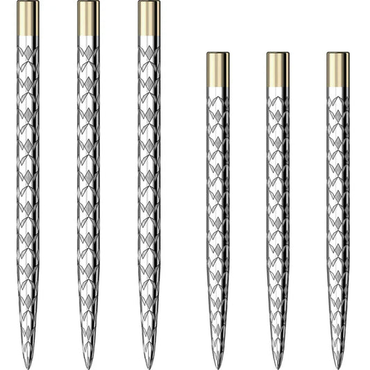 MISSION - LASER PLUS - MULTI LOGO - SILVER - STANDARD DART POINTS BY MISSION