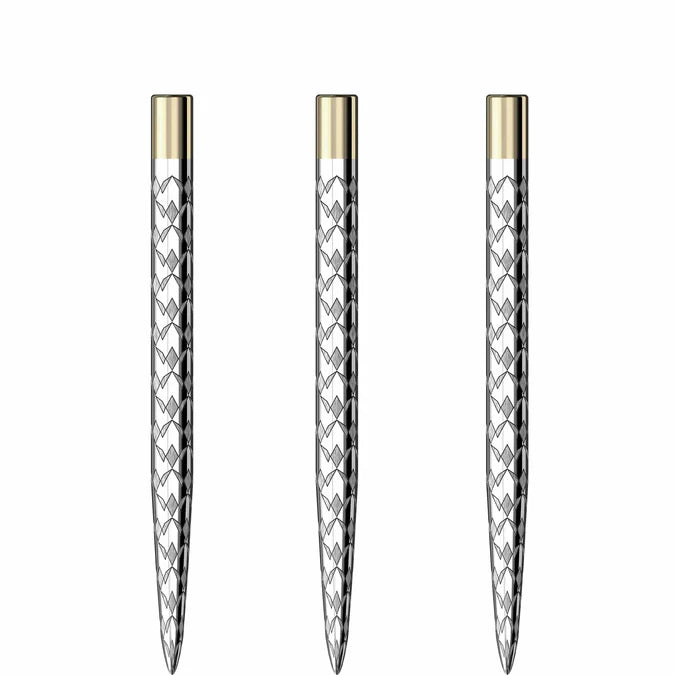 MISSION - LASER PLUS - MULTI LOGO - SILVER - STANDARD DART POINTS BY MISSION