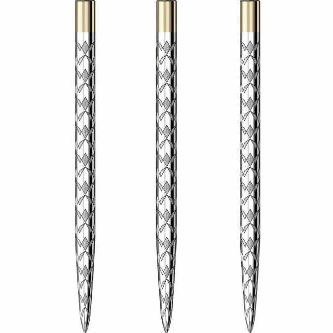 MISSION - LASER PLUS - MULTI LOGO - SILVER - STANDARD DART POINTS BY MISSION