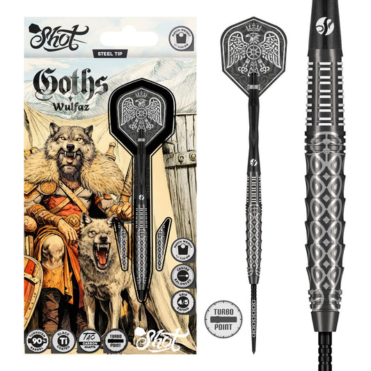 SHOT - GOTHS - WULFAZ - TURBO POINT DARTS - 90% - 23g/24g/25g