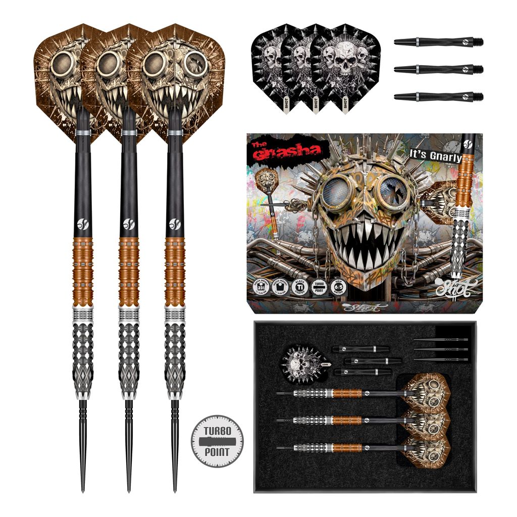 SHOT - GNARLY - GNASHA - TURBO POINT DARTS - 95% - 23g/24g/25g