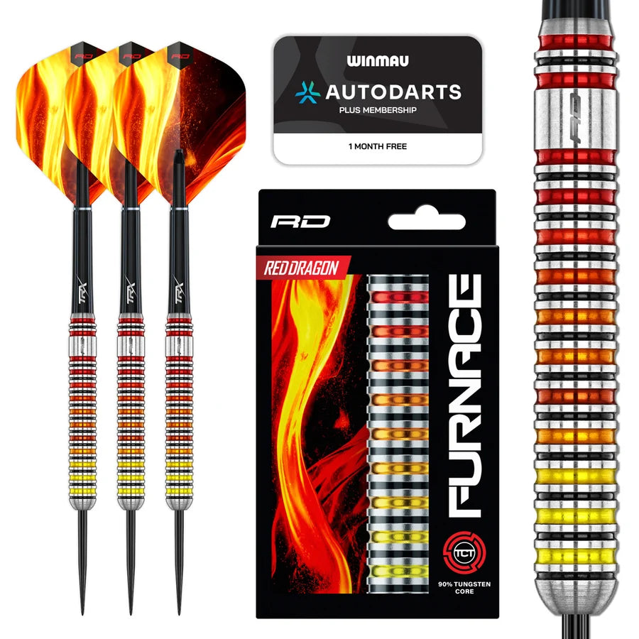 RED DRAGON - FURNACE - TCT - STEEL TIP DARTS - 90% TUNGSTEN CORE TECHNOLOGY - 22g/24g
