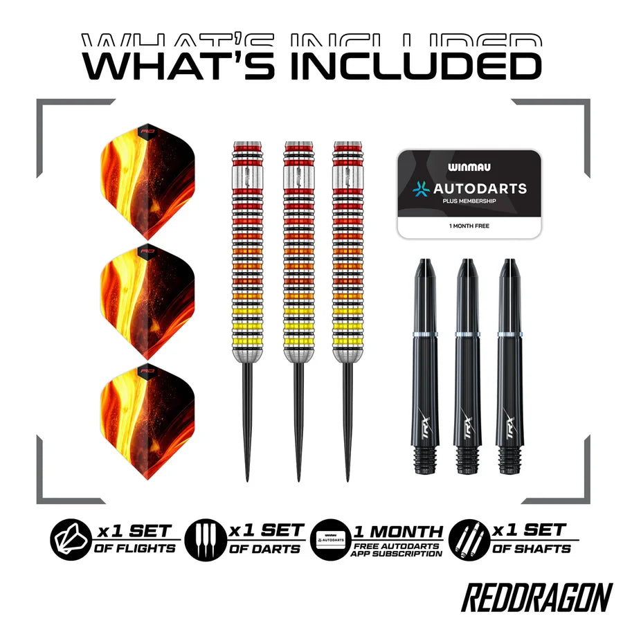 RED DRAGON - FURNACE - TCT - STEEL TIP DARTS - 90% TUNGSTEN CORE TECHNOLOGY - 22g/24g