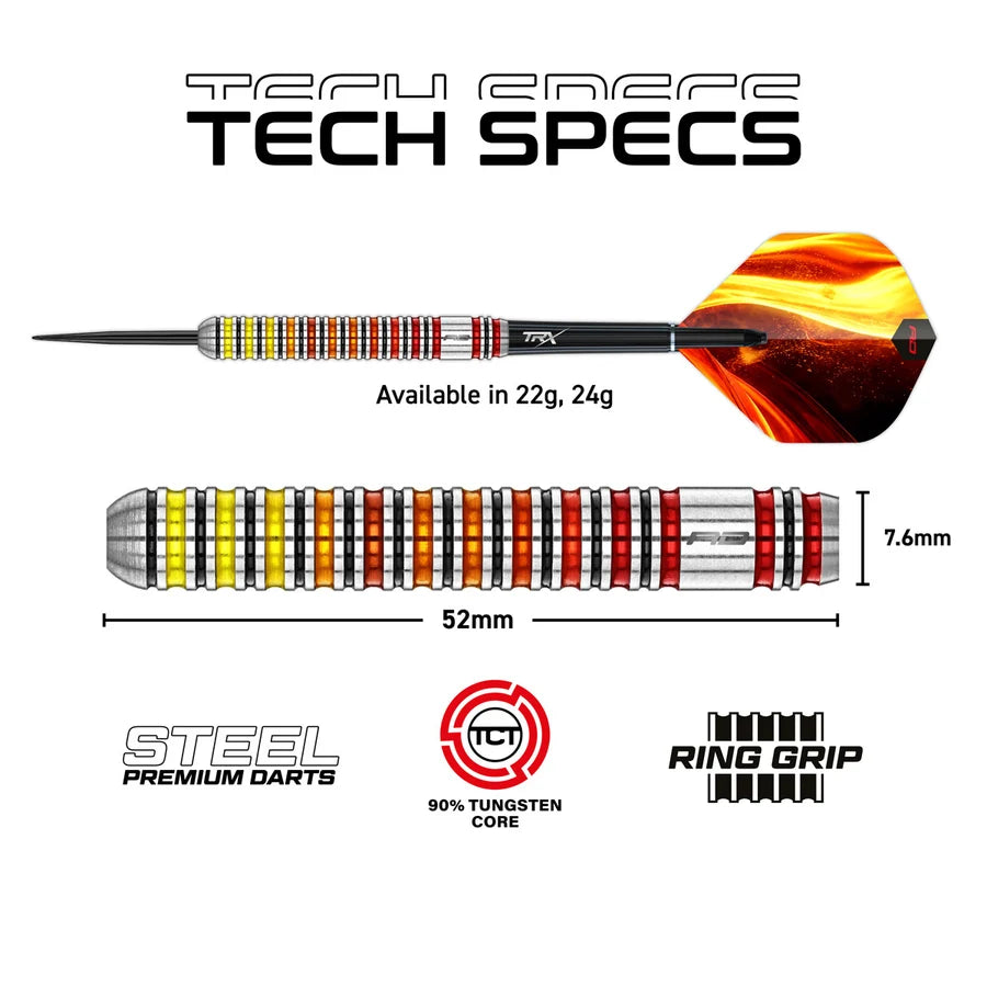 RED DRAGON - FURNACE - TCT - STEEL TIP DARTS - 90% TUNGSTEN CORE TECHNOLOGY - 22g/24g