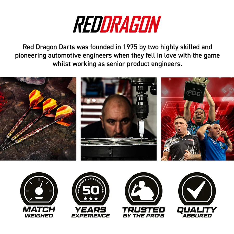 RED DRAGON - FURNACE - TCT - STEEL TIP DARTS - 90% TUNGSTEN CORE TECHNOLOGY - 22g/24g