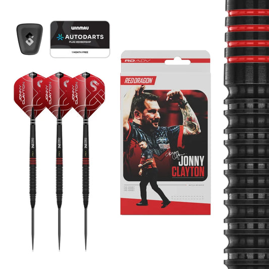 RED DRAGON - JOHNNY CLAYTON - RD ADV - SWITCH POINT DARTS - 90% - 21g/22g/23g