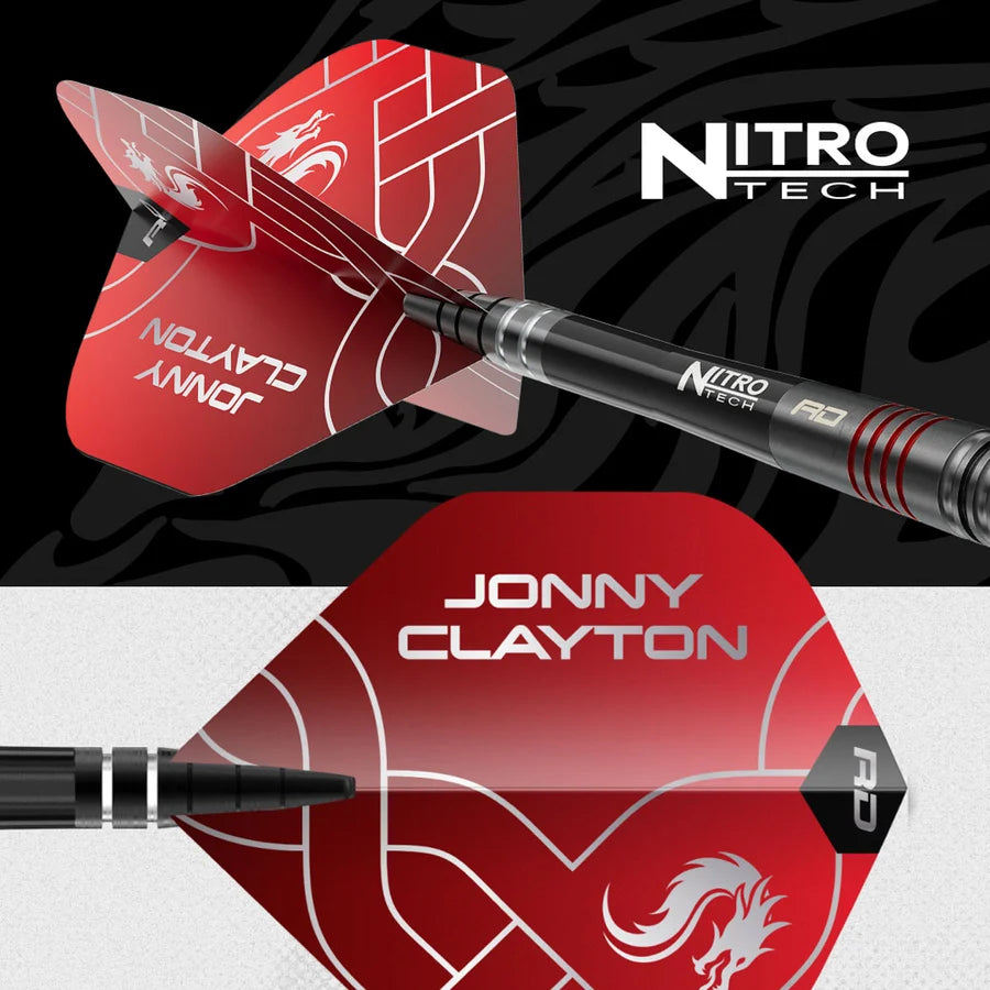RED DRAGON - JOHNNY CLAYTON - RD ADV - SWITCH POINT DARTS - 90% - 21g/22g/23g
