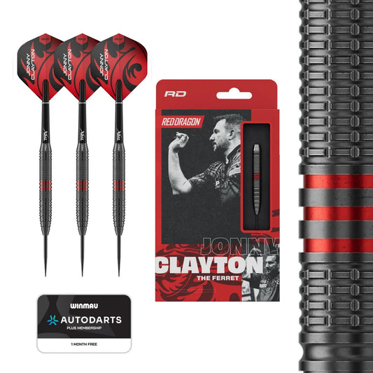 RED DRAGON - JOHNNY CLAYTON - CORE - BRASS DARTS - STANDARD POINTS - 21g