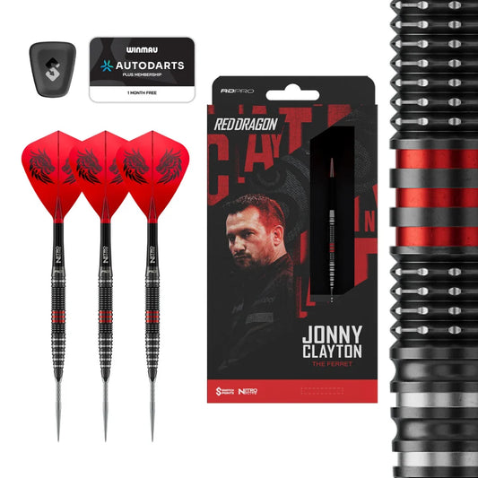 RED DRAGON - JOHNNY CLAYTON - RD PRO - SWITCH POINT DARTS - 90% - 22g/23g/24g