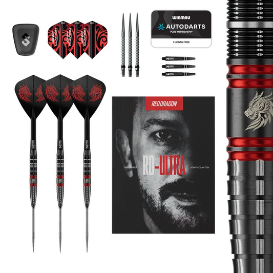 RED DRAGON - JOHNNY CLAYTON - RD ULTRA - SWITCH POINT DARTS - 90% - 22g