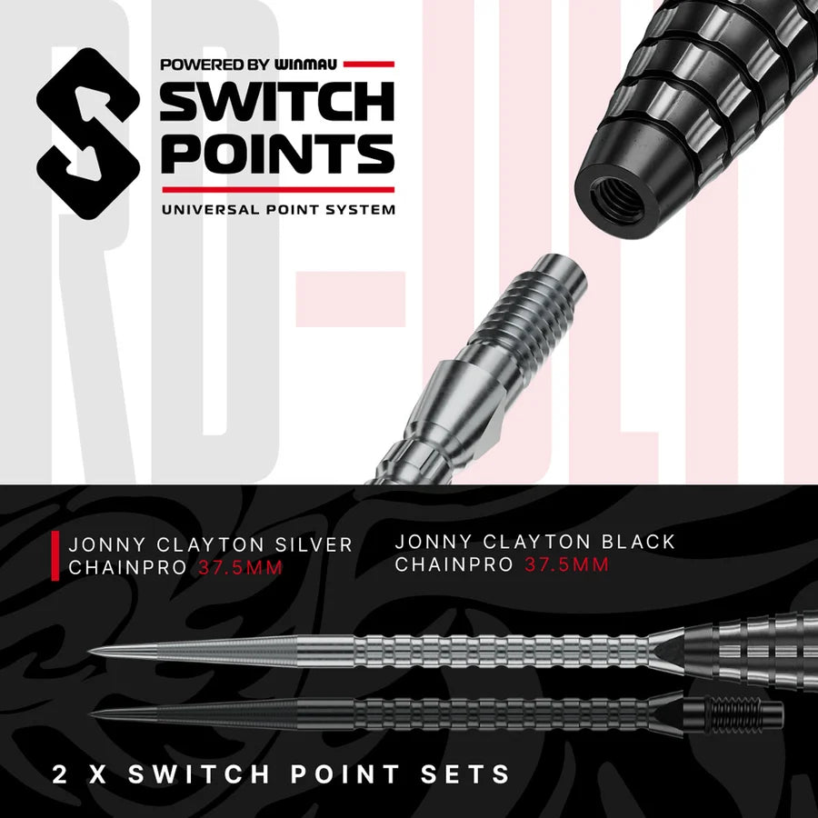 RED DRAGON - JOHNNY CLAYTON - RD ULTRA - SWITCH POINT DARTS - 90% - 22g