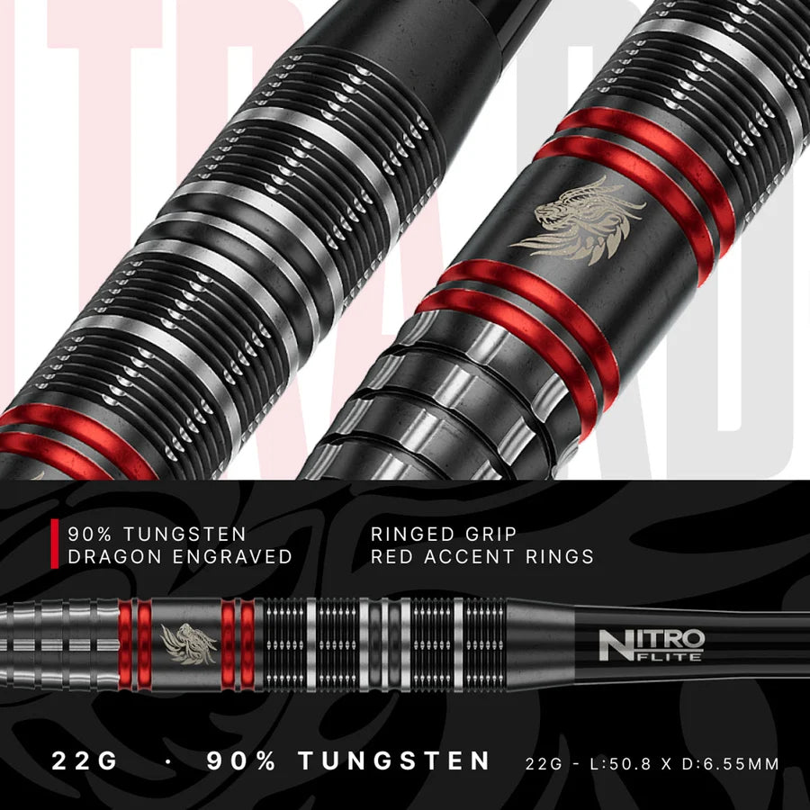RED DRAGON - JOHNNY CLAYTON - RD ULTRA - SWITCH POINT DARTS - 90% - 22g