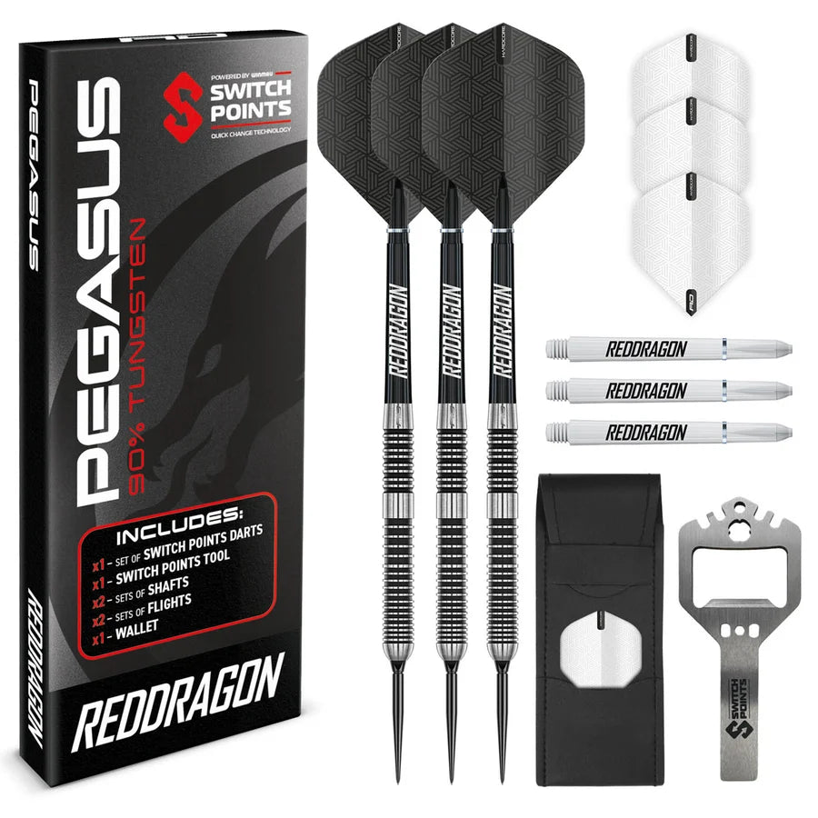 RED DRAGON - PEGASUS - SWITCH POINT DARTS - 90% - 22g/23g/24g/25g