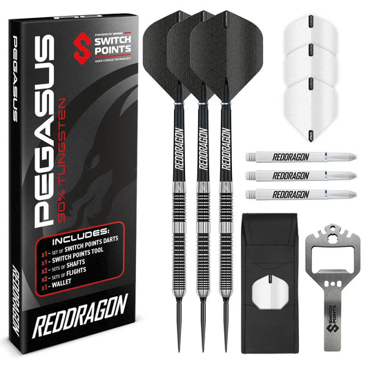 RED DRAGON - PEGASUS - SWITCH POINT DARTS - 90% - 22g/23g/24g/25g