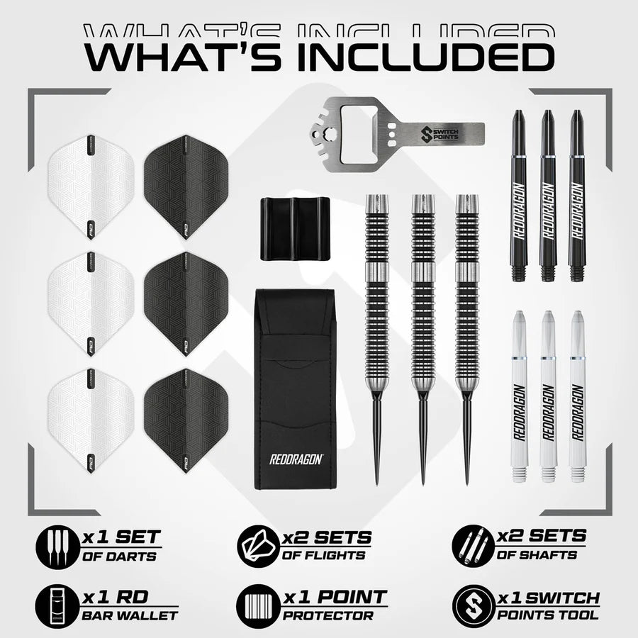 RED DRAGON - PEGASUS - SWITCH POINT DARTS - 90% - 22g/23g/24g/25g
